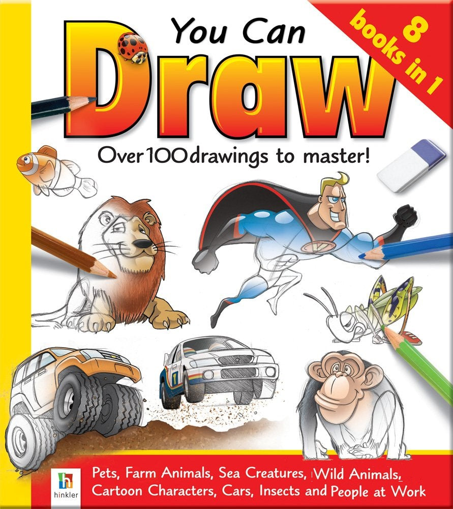 You Can Draw: Over 100 Drawings to Master (8 Books in 1)